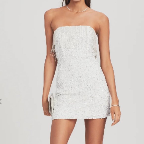 Retrofete Dresses & Skirts - Retrofete Cassandra Sequin Fringe Dress